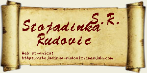 Stojadinka Rudović vizit kartica
